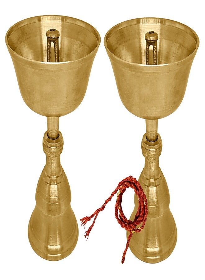 Satvik 2 Pc Set of Pure Brass Diya for Pooja Tibetan Buddhist Altar Supplies Indian Puja Kutthu Vilakku Deepam Meditation Offering Butter Lamp Tea Light Holder Indian Housewarming Return Gift Idea - Image 1