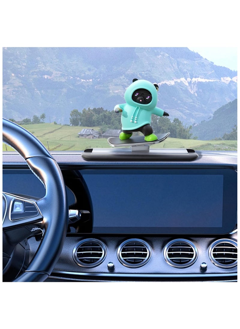 Cutie Cute Car Skateboard Sliding Teddy Ornaments Funny Sliding Bear Cute Car Deshboard Decorations Interior Decoration Accessories  - Image 3
