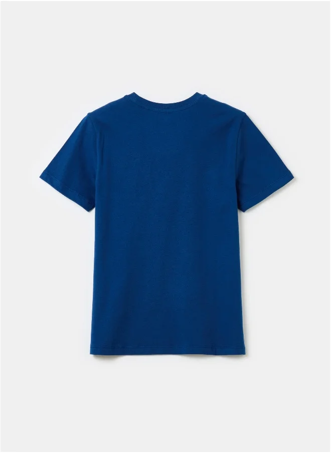 او في اس Cotton T-shirt with lettering print