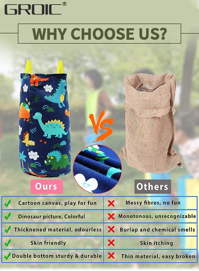 GROIC Outdoor Games Muti-Players Potato Sack Race Bags for Kids, 3-Legged Race Bands, Family Reunion Games, Field Day Birthday Party Games, Parent-child Outdoor Games - Image 2
