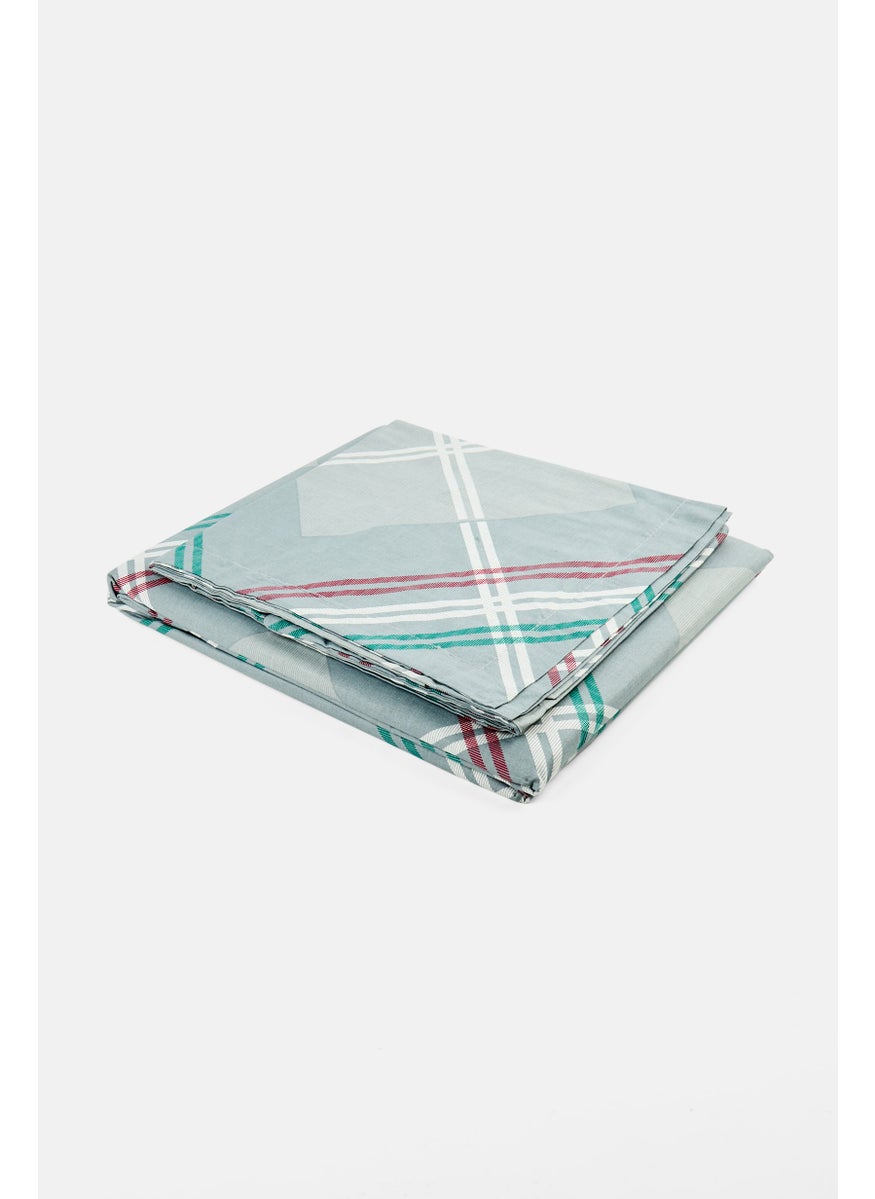 Nautica Competition Double Checkered Bedsheet 228 x 274 cm, Cool Grey  - Image 2
