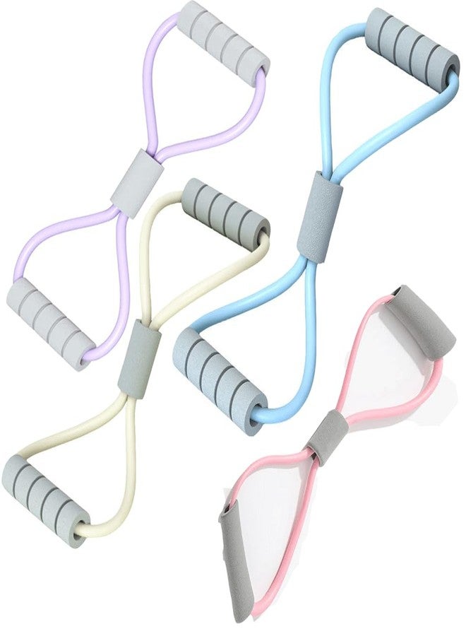 Zinnia Rubber Exercise Band for Home Workout, 6-Tube Pedal Puller Resistance Rope for Back, Wrist, Arm & Leg Home Exercise Equipment for Men & Women (4 Tube Pedal Puller + 8 Shape Band) - Image 2