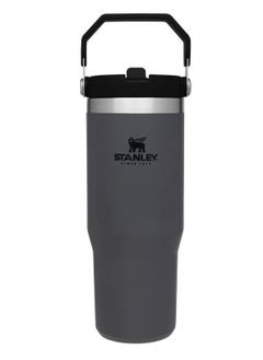 IceFlow Stainless Steel Tumbler - Vacuum Insulated Water Bottle for Home, Office or Car Reusable Cup with Straw Leak Resistant Flip Cold for 12 Hours or Iced for 2 Days, 30oz