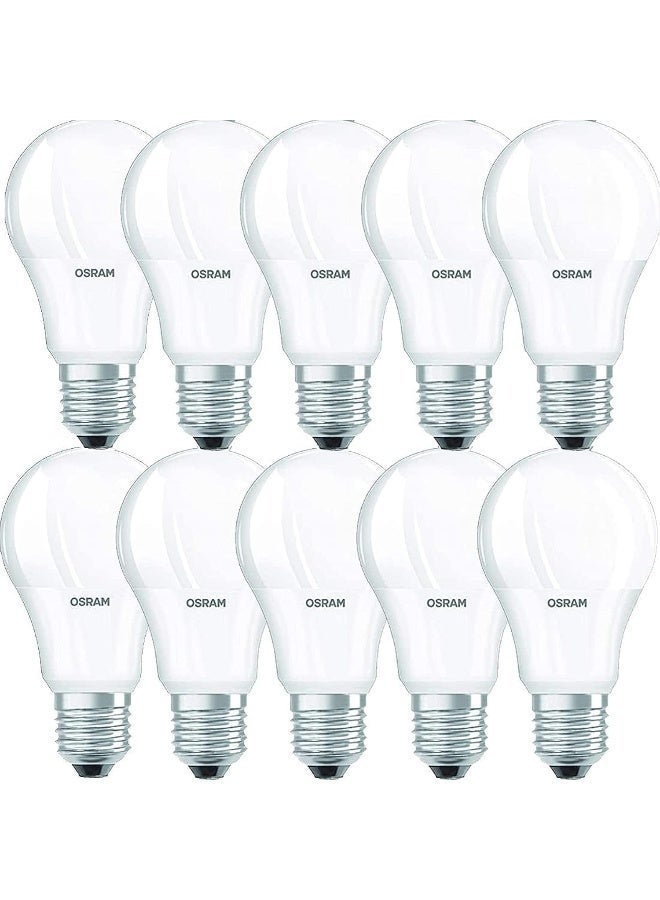 OSRAM مصباح LED من أوسرام فئة A 8.5W 2700K أبيض دافئ قاعدة E27 - عبوة من 10 - Image 1