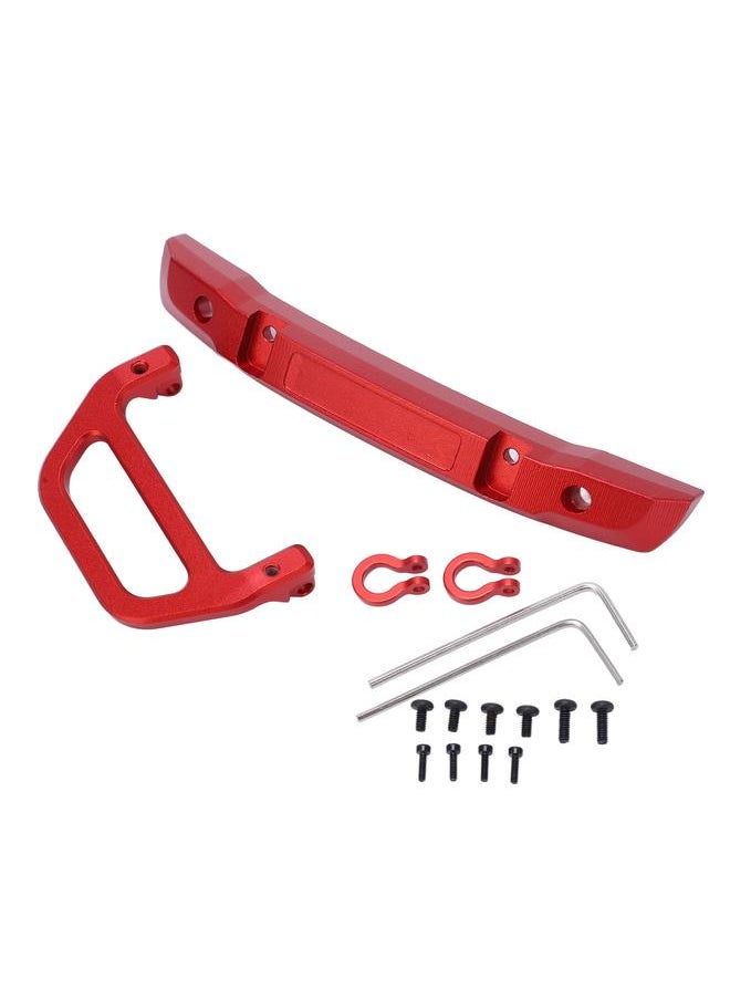 Thoraya Front Bumper Aluminum Alloy with U Shape Hook for RC Car Replacement Accessories for AXIAL 1/24 SCX24 Red  - Image 1