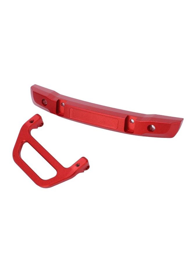 Thoraya Front Bumper Aluminum Alloy with U Shape Hook for RC Car Replacement Accessories for AXIAL 1/24 SCX24 Red  - Image 3