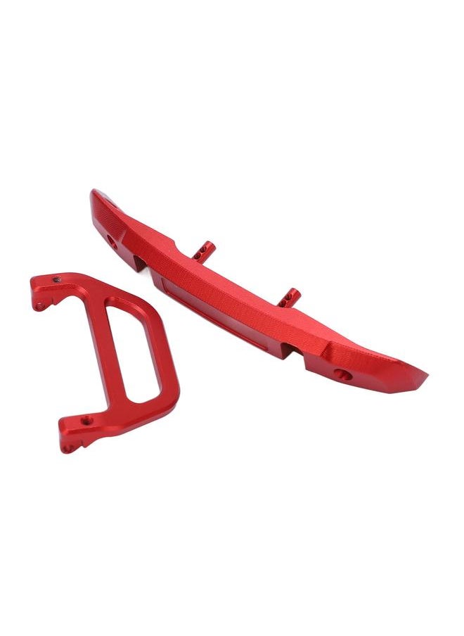 Thoraya Front Bumper Aluminum Alloy with U Shape Hook for RC Car Replacement Accessories for AXIAL 1/24 SCX24 Red  - Image 2