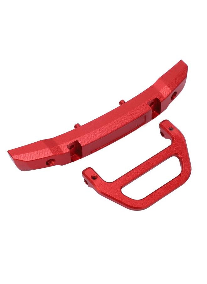 Thoraya Front Bumper Aluminum Alloy with U Shape Hook for RC Car Replacement Accessories for AXIAL 1/24 SCX24 Red  - Image 4
