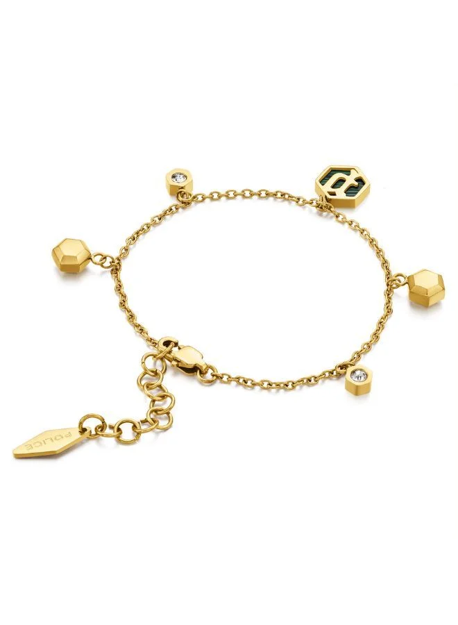 POLICE Exagon Bracelet For Women Yellow Gold Plated