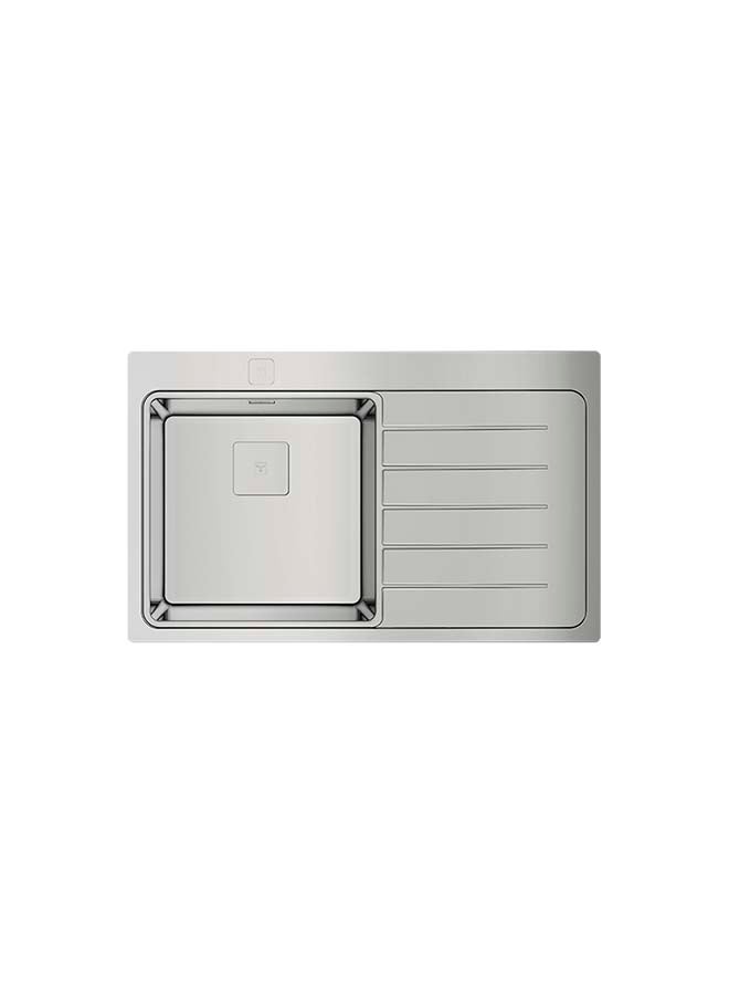 TEKA Zenit Rs15 1C 1E 86 Inset Stainless Steel Sink With One Bowl And One Drainer (Right Hand) Stainless Steel 860x520x200mmmm - Image 1