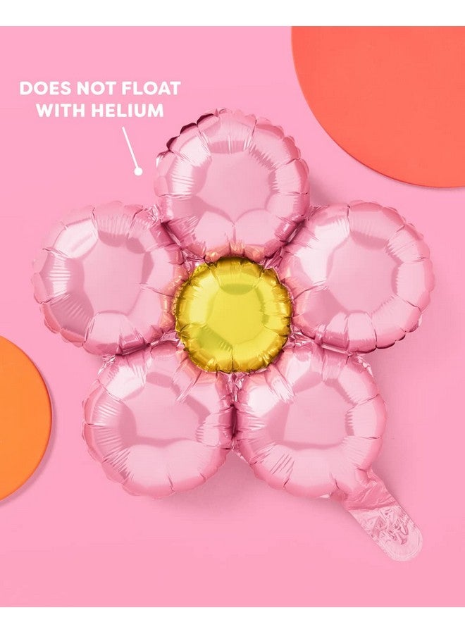 إكس أو وردي فاتح زهرة بالون مجموعة 4 قطعة زينة عيد ميلاد رائع العازبة 70S زينة الحفلات استحمام الطفل كابينة تصوير الزفاف - Image 3