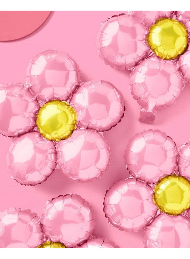 إكس أو وردي فاتح زهرة بالون مجموعة 4 قطعة زينة عيد ميلاد رائع العازبة 70S زينة الحفلات استحمام الطفل كابينة تصوير الزفاف - Image 4