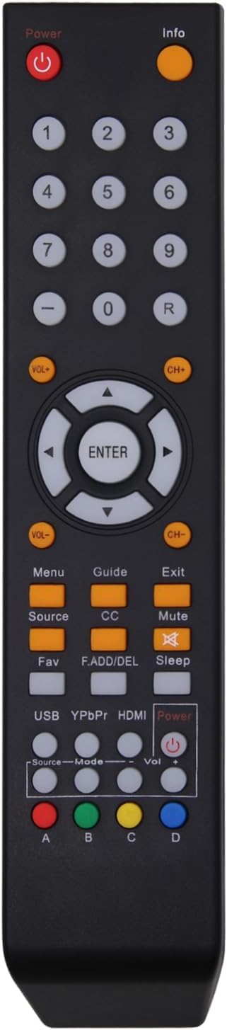 MYHGRC Universal Sceptre Remote Control Replacement for All Original Sceptre TV Remote (8142026670003C) - Image 1