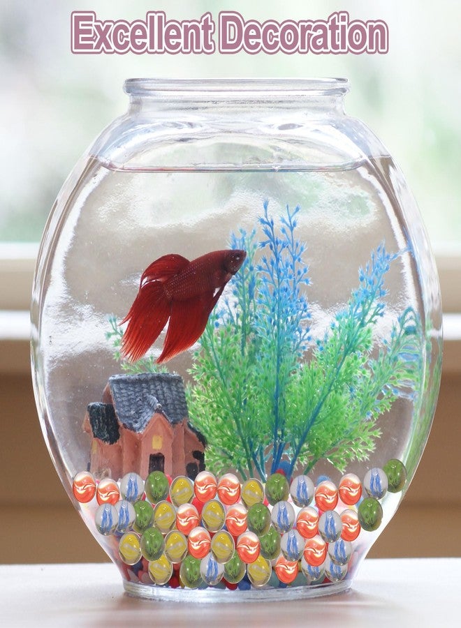 ميكسينيتي خرز زجاجي من ميكانيكسي، وزن 1 رطل، مناسب للمزهريات، خرز دائري بقطر 0.63 بوصة، خرز شفاف مقوس داخلي، كمية كبيرة لتزيين المنزل، أحجار زخرفية لصنع الزهور (أحمر) - Image 4