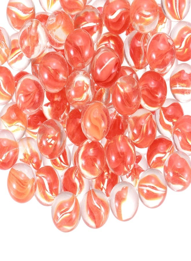 ميكسينيتي خرز زجاجي من ميكانيكسي، وزن 1 رطل، مناسب للمزهريات، خرز دائري بقطر 0.63 بوصة، خرز شفاف مقوس داخلي، كمية كبيرة لتزيين المنزل، أحجار زخرفية لصنع الزهور (أحمر) - Image 1