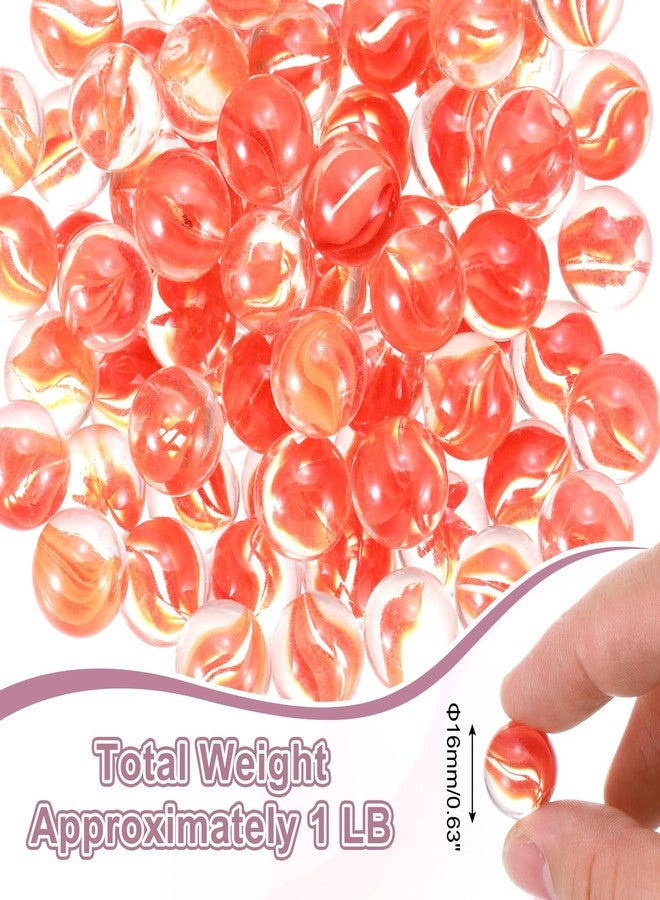 ميكسينيتي خرز زجاجي من ميكانيكسي، وزن 1 رطل، مناسب للمزهريات، خرز دائري بقطر 0.63 بوصة، خرز شفاف مقوس داخلي، كمية كبيرة لتزيين المنزل، أحجار زخرفية لصنع الزهور (أحمر) - Image 2