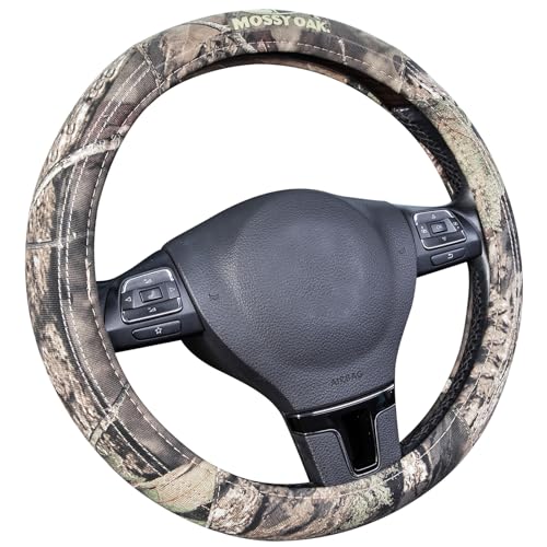 Mossy Oak Full Camo Steering Wheel Cover - Made from Premium Cotton Twill, Universal Fit for 14 1/2 to 15 inches - Official Licensed Product - Image 2