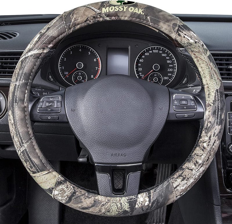 Mossy Oak Full Camo Steering Wheel Cover - Made from Premium Cotton Twill, Universal Fit for 14 1/2 to 15 inches - Official Licensed Product - Image 1