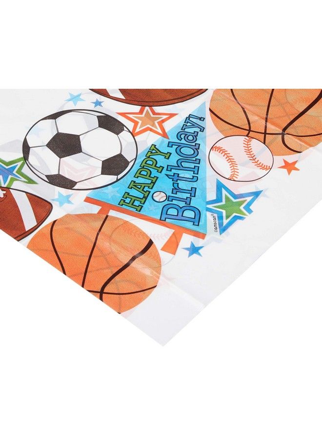 Amscan Sports Happy Birthday Party Plastic Table Cover Sports Party Supplies - Image 3