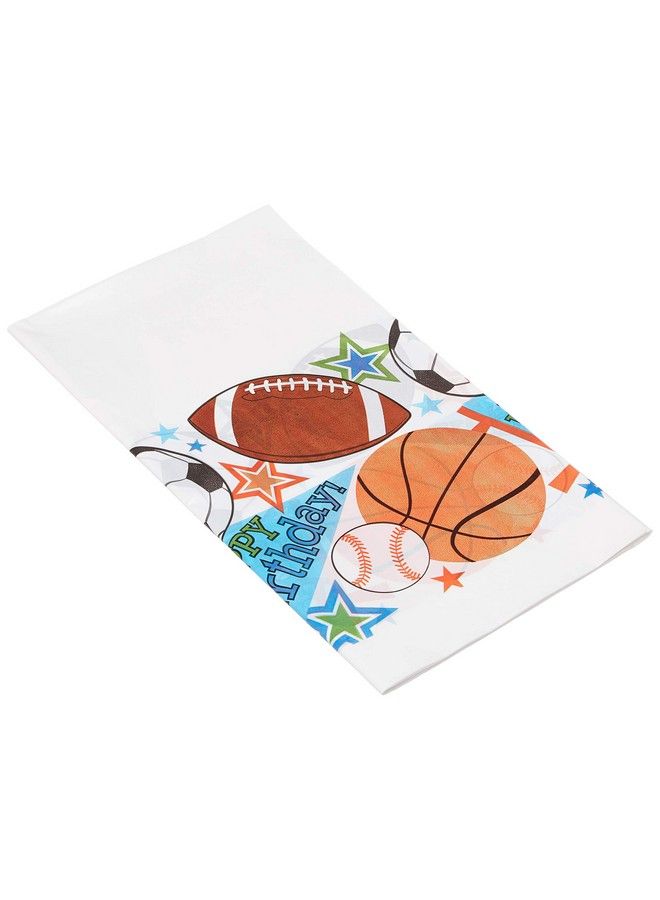Amscan Sports Happy Birthday Party Plastic Table Cover Sports Party Supplies - Image 1