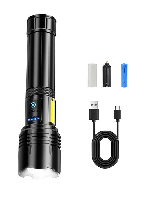 Rechargeable Brightest LED Flashlights  990000 Lumens High Powered 5000mAh Flash Light 7 Modes with COB Waterproof Flashlight for Emergency Camping Hiking