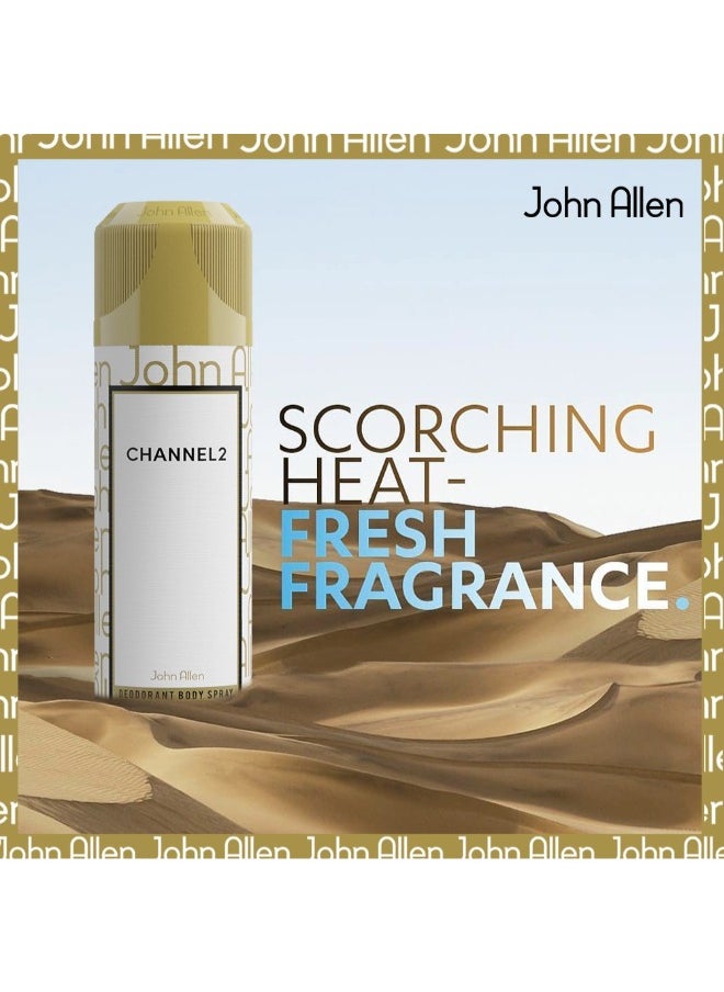 John Allen Channel 2 Deodorant Body Spray - 200ml  - Image 4
