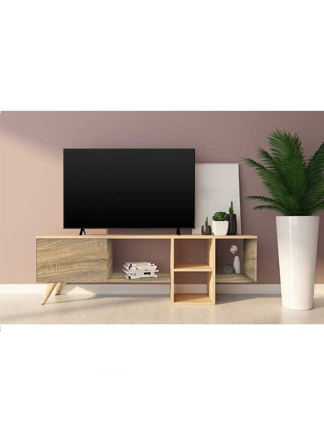 هومزمارت طاولة تلفاز خشب ام دي اف بيج - 120×30×45 سم  - Image 1