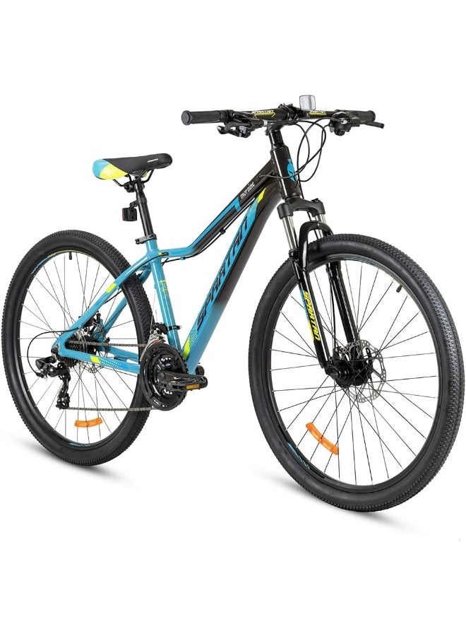 Spartan Moraine Bike | 27.5 Inch Wheel Size | 21 Speed Shimano Gears | Teal Black Color  - Image 1