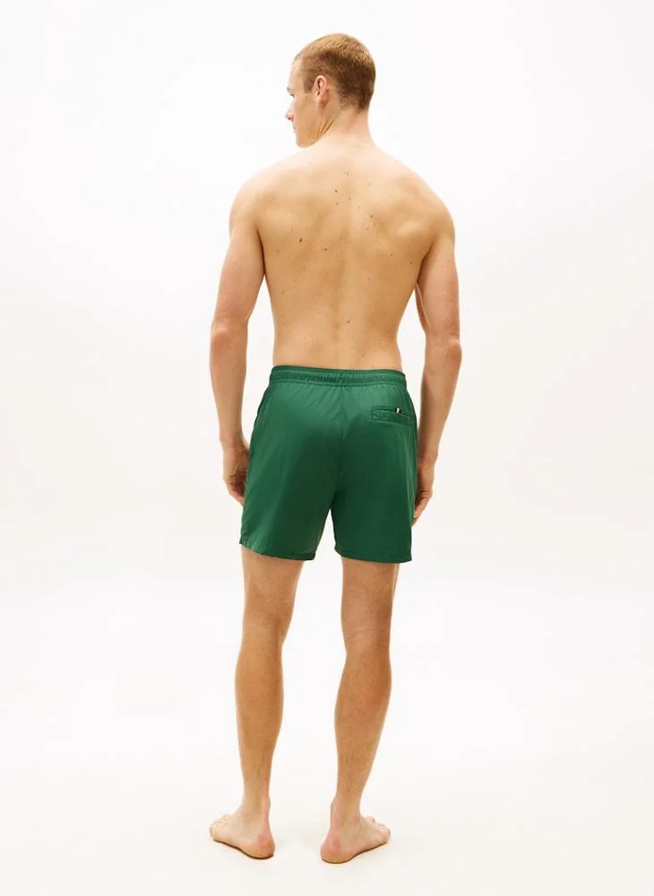 تومي هيلفيغر Original Logo Mid Length Swim Shorts