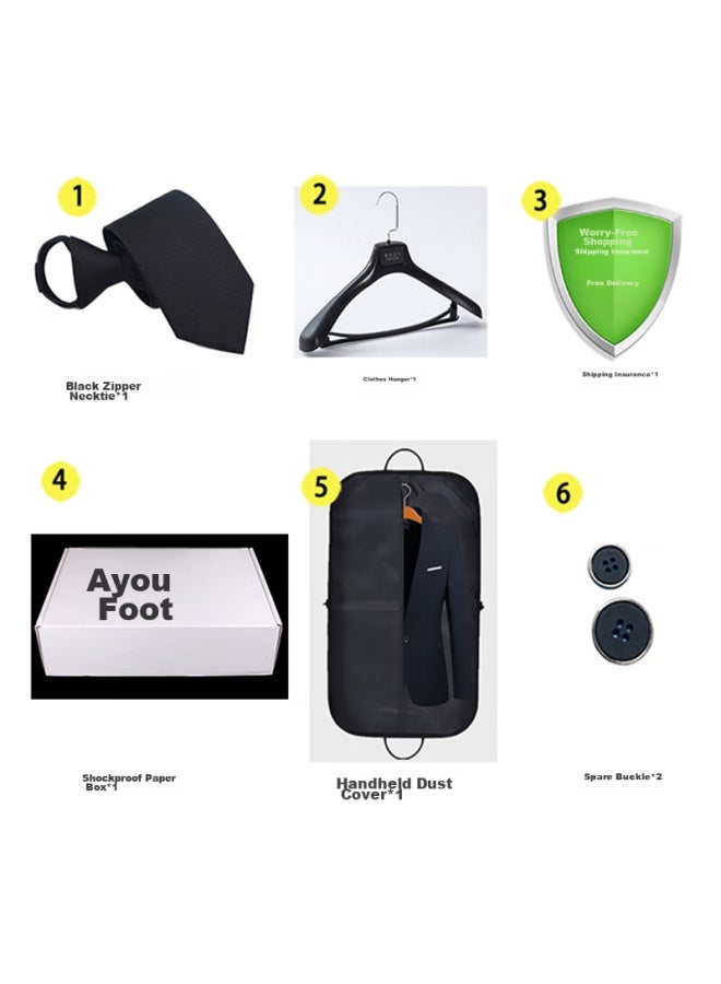 Ayoupang Plus Size Suit Set For Men, Loose-Fitting Professional Formal Wear, Business Jacket, Oversized Wedding Groomsman Suit, Formal Wear - Image 4