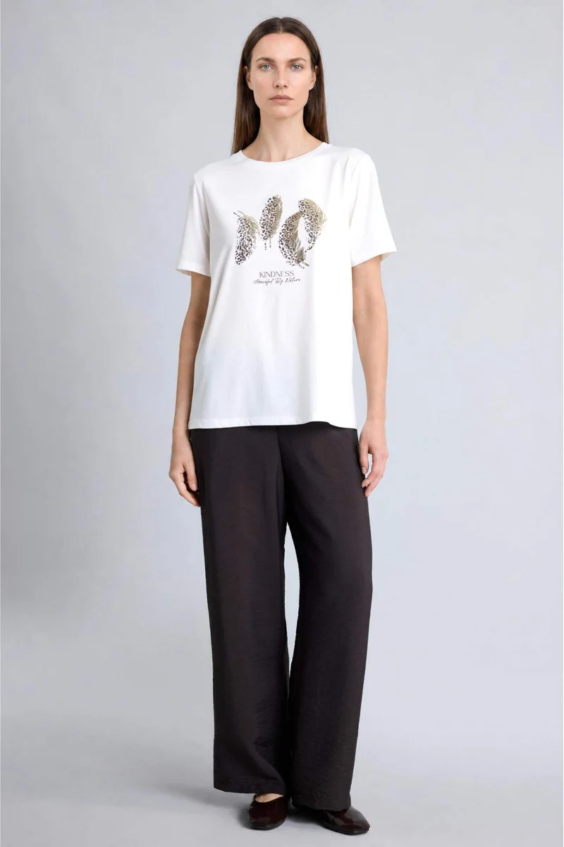Defacto Straight Fit Straight Leg Brown Pants