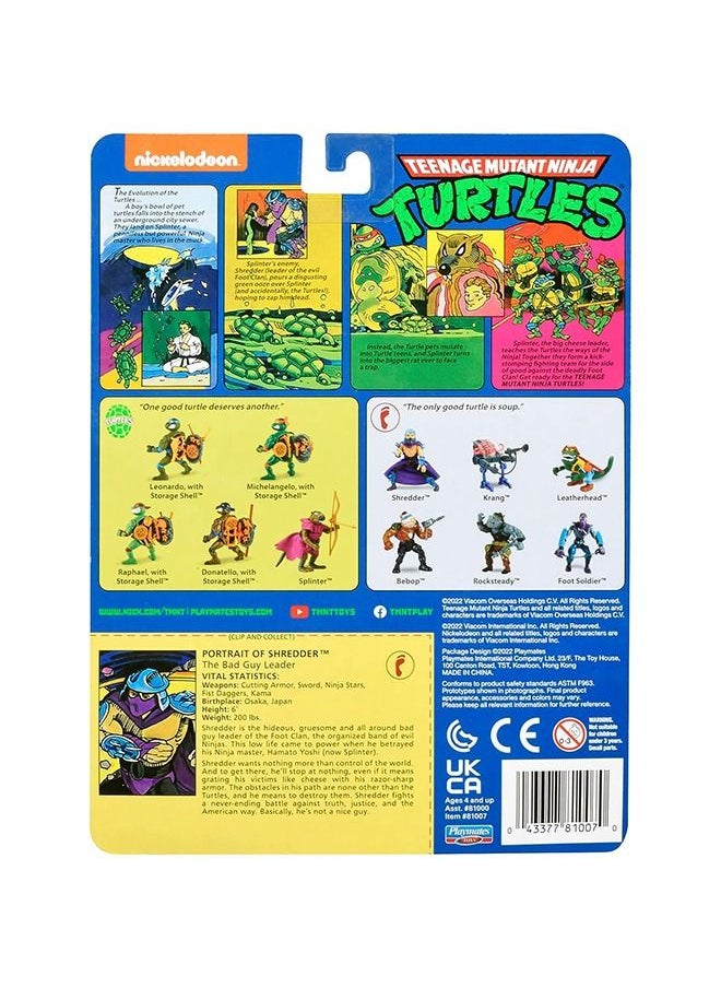 Teenage Mutant Ninja Turtles سلاحف النينجا المراهقون: ٤ إنش شخصية شريدر الكلاسيكية الأصلية الأساسية  - Image 2