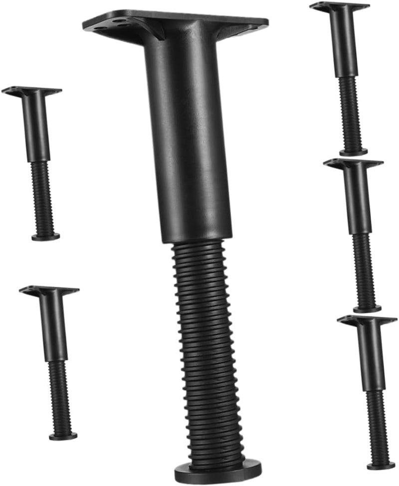 DOITOOL 6pcs Adjustable Bed Support Legs Sturdy Furniture Replacement Feet for Bed Cabinet and Dresser Height and Elegant Design - Image 1