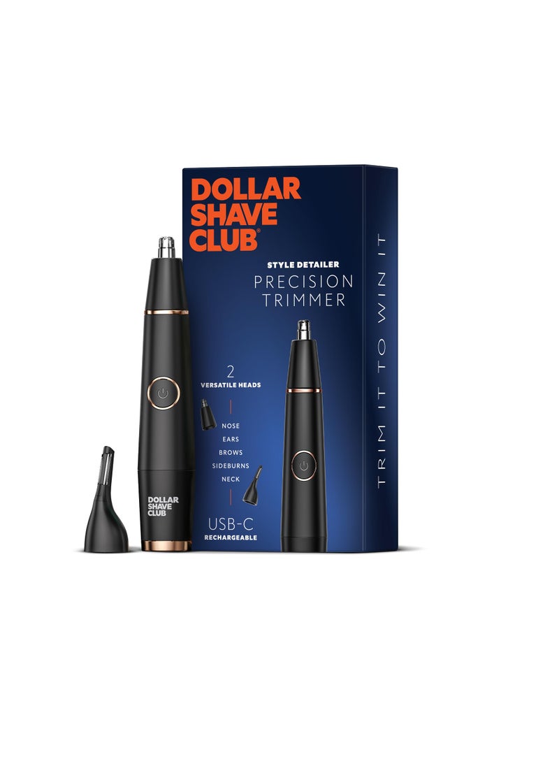 DOLLAR SHAVE CLUB Dollar Shave Club | Style Detailer Precision Trimmer | Trimmer for Nose, Ears, Brows and Sideburns 