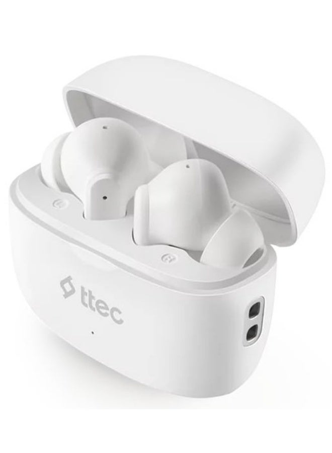 TTec AirBeat Pro ANC TWS Headphones White - Image 2