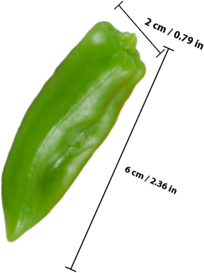 Kichvoe 9pcs Artificial Chili Peppers Set, Realistic PVC Simulation Peppers in 3 Colors for Photo Props, Home Kitchen Decoration, Lifelike Fake Vegetable Model - Image 2