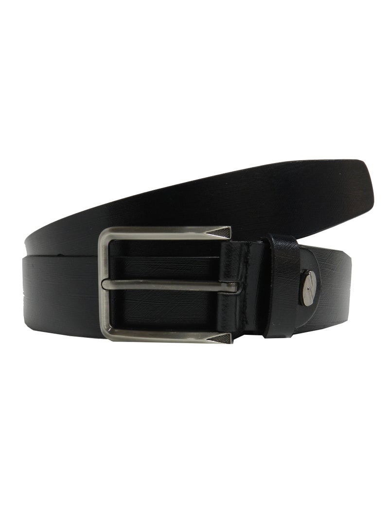 LAVERI LEATHER GENUINE LEATHER 35MM FORMAL AND CASUAL BLACK BELT FOR MENS - Image 1