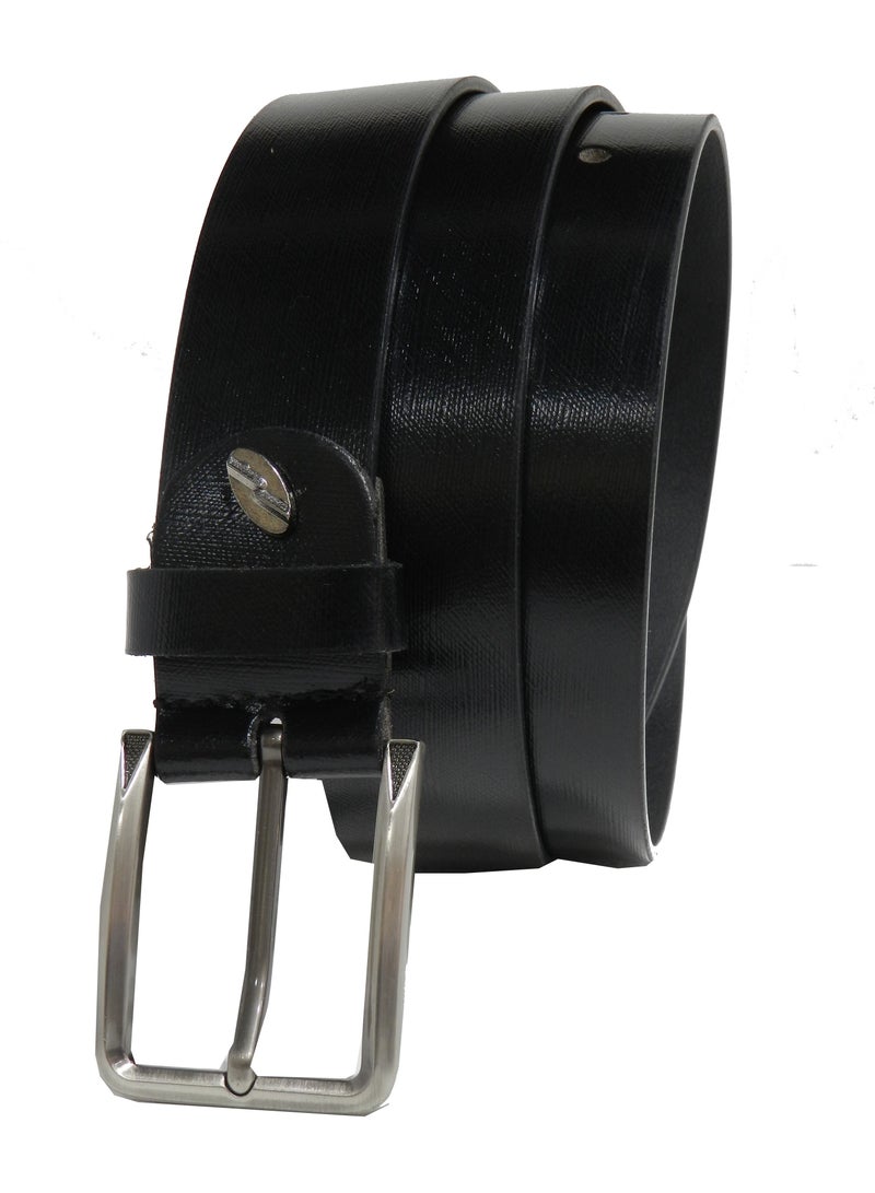 LAVERI LEATHER GENUINE LEATHER 35MM FORMAL AND CASUAL BLACK BELT FOR MENS - Image 3