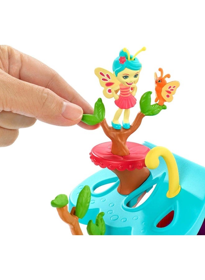 Enchantimals GBX08 Petal Park Playhouse, with Baxi Butterfly Mini Doll (2 Inch) and Wingrid Figure, Multicolored - Image 2