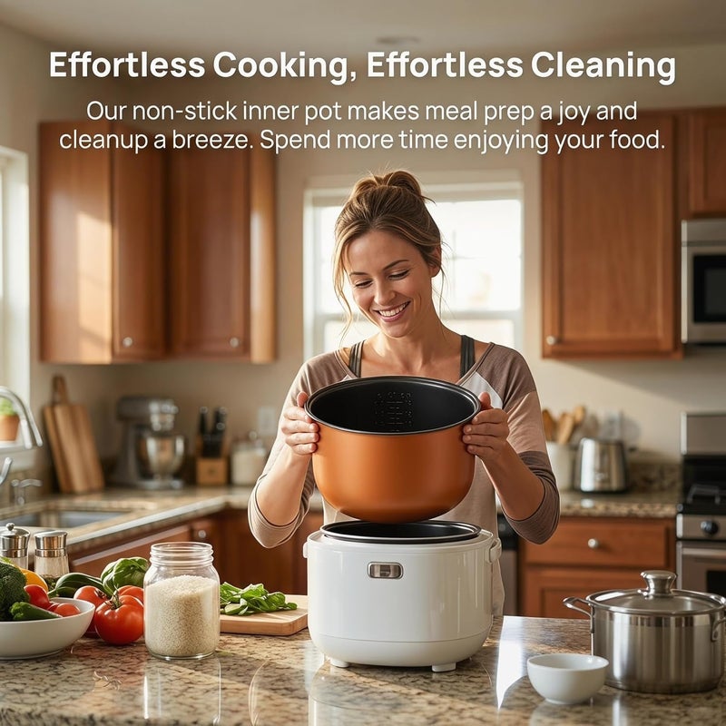 Pretyzoom Rice Cooker Inner Pot Replacement, Non-Stick Aluminum Cooking Insert Bowl With Scale For Home Kitchen Use - Image 2