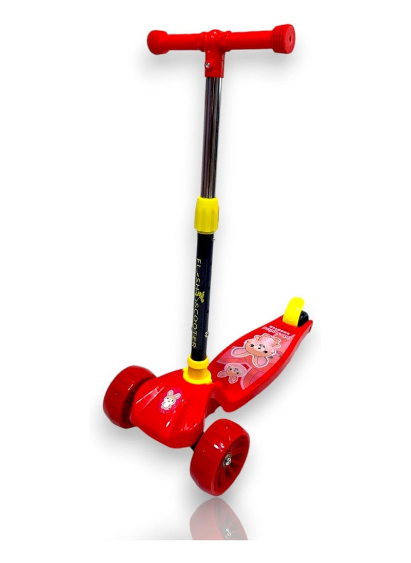 Flash Kids Scooter for Ages 3-5 Years - FROM GTGTOYS(RED)  - Image 2