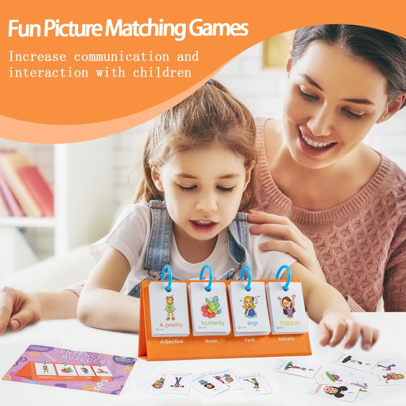 Alened Sentence Building for Kids, Speech Therapy Toys for Toddlers 3-4, Learn to Read Phonics Games, Special Education Homeschool Classroom Supplies - Image 2