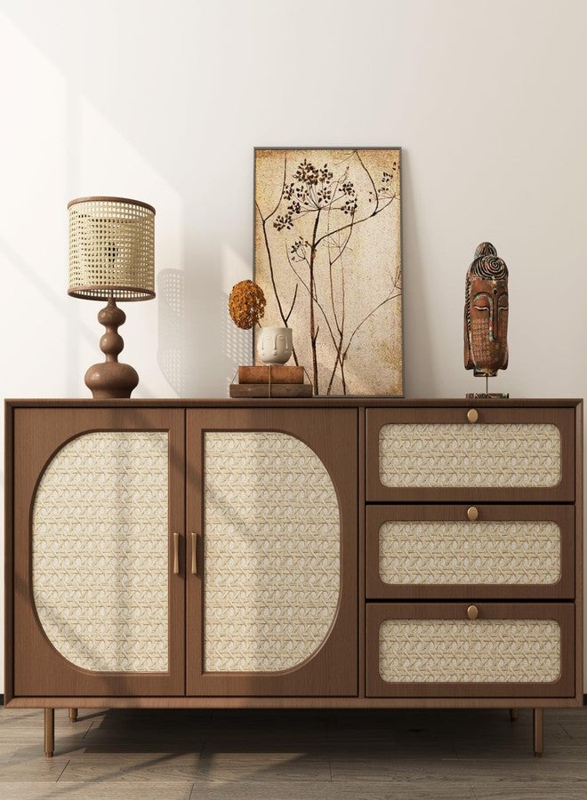 ReWallpaper ورق جدران قابل للإزالة من ري وول بيبر مصنوع من الخيزران، لون بيج طبيعي، مصنوع من خيوط الخيزران، ورق جدران قابل للإزالة من بوهو، ورق جدران لاصق من الخيزران الصناعي، مناسب للأثاث، بطانة الرفوف، الخزانة، غلاف من الفينيل، مقاوم للماء، 15.8 بوصة × 10 أقدام - Image 2