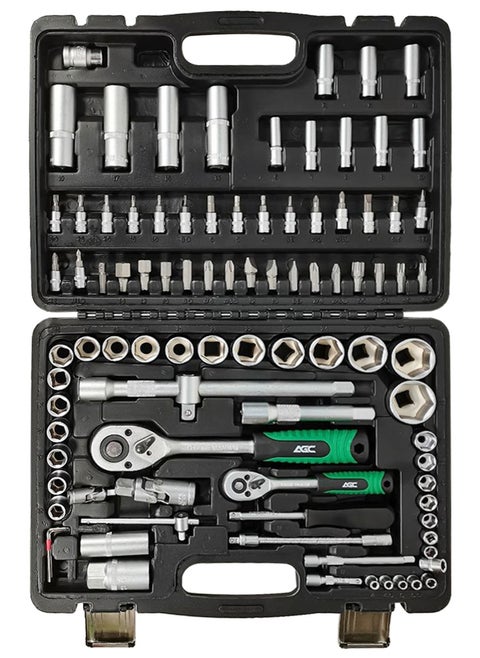 94 Pcs Professional Socket Wrench Set Mechanic Spanner Tool Box For Car Home Tools Box AGC KSD094