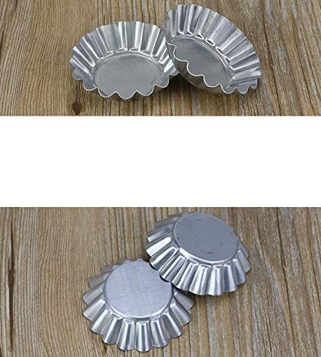 Aeyistry 10 Pcs Stainless Steel Mini Tart/Pie Pans Reusable Tartlet Cupcake Baking Mold for Pies, Quiche Bakeware, Cheese Cakes, Desserts and more - Image 3