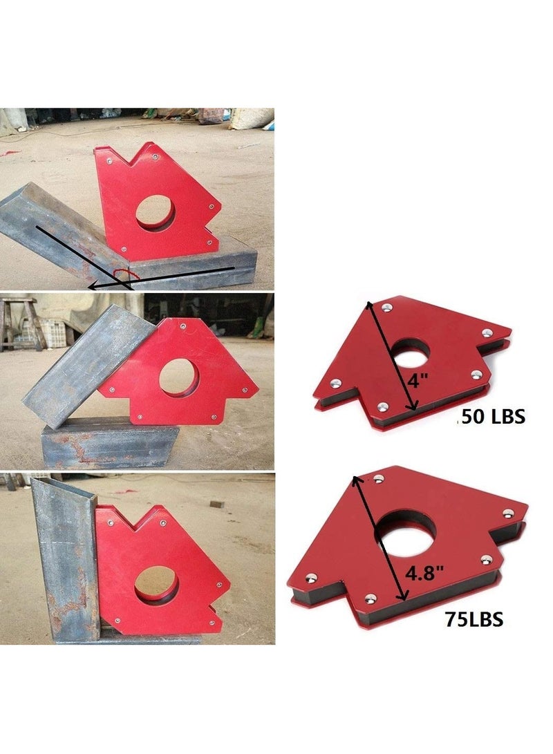 Rubik Large Magnetic Welding Holder Arrow Clamp, Welder Magnets Positioner Tool Set, 3 Angles 45° 90° 135° (Holds 75 LBS)  - Image 3
