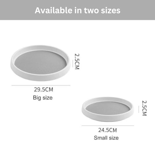 Housewarming Lazy Susan 360 Degree Rotating Tray (25cm), Revolving Kitchen Counter Top Organizer for Spice Rack, Multi-Purpose Lazy Susan for Dining Table & Cabinet, Cosmetic Holder Organizer - Image 4
