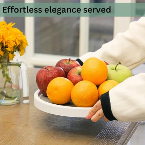 Housewarming Lazy Susan 360 Degree Rotating Tray (25cm), Revolving Kitchen Counter Top Organizer for Spice Rack, Multi-Purpose Lazy Susan for Dining Table & Cabinet, Cosmetic Holder Organizer - Image 3
