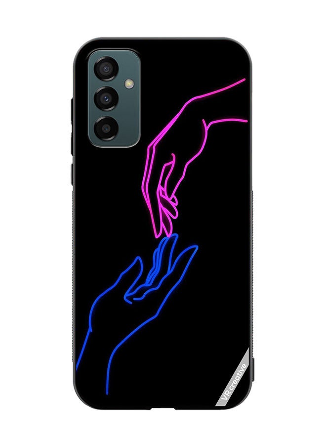 VR CREATIVE Protective Case Cover For Samsung Galaxy F23 Hands In Neon Lights Design Multicolour - Image 1
