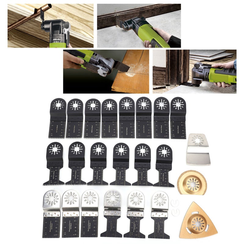 25Pcs Oscillating Saw Blade Multifunction HighCarbon Steel Cutting Polishing Tool - Image 2
